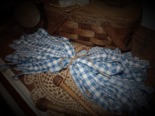 Load image into Gallery viewer, Homespun Fabric Strips~50~Cornflower Blue Collection~1" x 18" ~Wreaths~Garlands~Swags~Ties~Bows~Accents~Farmhouse~Bundles~Rustic