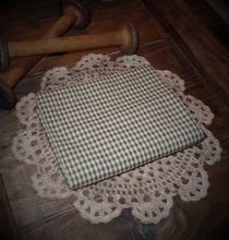 Load image into Gallery viewer, Farmhouse Fall Lighted Rag Garland~Rustic Home Fall Garland~Orange Sage Cream Homespun Fabric~Lighted Primitive Swag~Rustic Mantel Decor