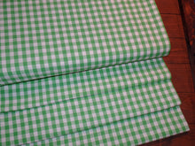 Load image into Gallery viewer, Homespun Cotton Fabric~Kiwi Green Mini Buffalo Check~Rustic Farmhouse Primitive~Rag Quilting~Wreath~Bow~Swag~Garland~Cut Fabric by the Yard~