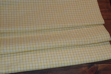 Load image into Gallery viewer, Homespun Cotton Fabric~Sunshine Yellow Mini Plaid~Rustic Farmhouse Primitive~Rag Quilting~Wreaths~Bows~Swags~Garland~Cut Fabric by the Yard~