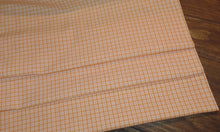 Load image into Gallery viewer, Homespun Cotton Fabric~Melon Orange Mini Plaid~Rustic Farmhouse Primitive~Rag Quilting~Wreaths~Bows~Swags~Garlands~Cut Fabric by the Yard~