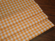 Load image into Gallery viewer, Homespun Cotton Fabric~Melon Orange Mini Buffalo Check~Rustic Farmhouse Primitive~Rag Quilting~Wreath~Bow~Swag~Garland~Cut Fabric by Yard~
