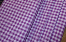 Load image into Gallery viewer, Homespun Cotton Fabric~Grape Purple Mini Buffalo Check~Rustic Farmhouse Primitive~Rag Quilting~Wreath~Bow~Swags~Garland~Cut Fabric by Yard~