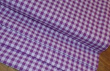 Load image into Gallery viewer, Homespun Cotton Fabric~Grape Purple Mini Buffalo Check~Rustic Farmhouse Primitive~Rag Quilting~Wreath~Bow~Swags~Garland~Cut Fabric by Yard~
