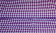 Load image into Gallery viewer, Homespun Cotton Fabric~Grape Purple Mini Buffalo Check~Rustic Farmhouse Primitive~Rag Quilting~Wreath~Bow~Swags~Garland~Cut Fabric by Yard~