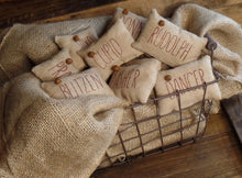 Load image into Gallery viewer, Santa's Reindeer Rustic Prim Farmhouse Bowl Fillers~Grungy Embroidered Cupboard Tucks~Shelf Sitters~Christmas Ornies~Basket Fillers~