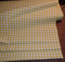 Load image into Gallery viewer, Homespun Cotton Fabric~Sunshine Yellow Plaid~Rustic Farmhouse Primitive~Rag Quilting~Wreaths~Bows~Swags~Garlands~Cut Fabric by the Yard~