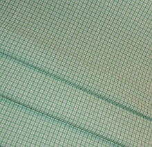Load image into Gallery viewer, Homespun Cotton Fabric~Kiwi Green Mini Plaid~Rustic Farmhouse Primitive~Rag Quilting~Wreaths~Bows~Swags~Garlands~Cut Fabric by the Yard~