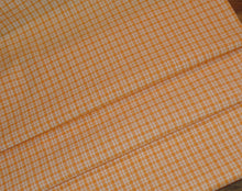 Load image into Gallery viewer, Homespun Cotton Fabric~Melon Orange Mini Plaid~Rustic Farmhouse Primitive~Rag Quilting~Wreaths~Bows~Swags~Garlands~Cut Fabric by the Yard~