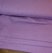Load image into Gallery viewer, Homespun Cotton Fabric~Grape Purple Mini Check~Rustic Farmhouse Primitive~Rag Quilting~Wreaths~Bows~Swags~Garlands~Cut Fabric by the Yard~