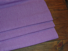 Load image into Gallery viewer, Homespun Cotton Fabric~Grape Purple Mini Check~Rustic Farmhouse Primitive~Rag Quilting~Wreaths~Bows~Swags~Garlands~Cut Fabric by the Yard~