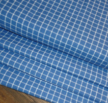 Load image into Gallery viewer, Homespun Cotton Fabric~Cornflower Blue~Rustic Farmhouse Primitive~Rag Quilting~Wreaths~Bows~Swags~Garlands~Cut Fabric by the Yard~