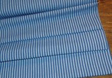 Load image into Gallery viewer, Homespun Cotton Fabric~Cornflower Blue Stripe~Rustic Farmhouse Primitive~Rag Quilting~Wreaths~Bows~Swags~Garlands~Cut Fabric by the Yard~