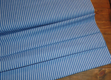 Load image into Gallery viewer, Homespun Cotton Fabric~Cornflower Blue Stripe~Rustic Farmhouse Primitive~Rag Quilting~Wreaths~Bows~Swags~Garlands~Cut Fabric by the Yard~