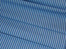 Load image into Gallery viewer, Homespun Cotton Fabric~Cornflower Blue Stripe~Rustic Farmhouse Primitive~Rag Quilting~Wreaths~Bows~Swags~Garlands~Cut Fabric by the Yard~