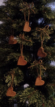 Load image into Gallery viewer, Primitive Rustic Farmhouse Valentine Cinnamon Sparkle Hearts~Ornaments~Tree Hangers~Sparkle Cinnamon Salt Dough Primitive Hearts