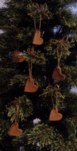 Load image into Gallery viewer, Primitive Rustic Farmhouse Valentine Cinnamon Sparkle Hearts~Ornaments~Tree Hangers~BUNDLE BUNCH~Sparkle Cinnamon Salt Dough Primitive Heart
