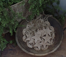Load image into Gallery viewer, Primitive Rustic Farmhouse 4th of July Cinnamon Sparkle Star Ornaments~Tree Hangers~Sparkle Cinnamon Salt Dough Primitive Stars~Patriotic