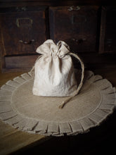 Load image into Gallery viewer, Primitive Rustic Farmhouse Spring Flower Seed Pouch~Stitched Daisies~Stained & Tattered~Adorable Rustic Farmhouse Spring Shelf Sitter
