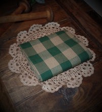 Load image into Gallery viewer, Homespun Fabric~Green Buffalo Check Homespun Fabric by the Yard~Primitive~Farmhouse~Rustic~Raggy Quilt Fabric~Garlands~Wreaths~Bows