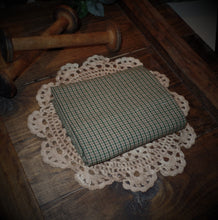 Load image into Gallery viewer, Homespun Fabric~Green & Navy Plaid Homespun Fabric by the Yard~Primitive~Farmhouse~Rustic~Raggy Quilt Fabric~Garlands~Wreaths~Bows