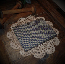 Load image into Gallery viewer, Homespun Fabric~Navy Mini Check Homespun Fabric by the Yard~Primitive~Farmhouse~Rustic~Raggy Quilt Fabric~Garlands~Wreaths~Bows