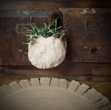 Load image into Gallery viewer, Adorable Primitive Rustic Farmhouse Cracked Egg Hanger~Cupboard Tuck~Rusty Wire~Coffee Stained & Tattered~Primitive Spring Home Accents~