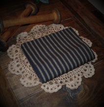 Load image into Gallery viewer, Homespun Fabric~Black Reverse Ticking Stripe Homespun Fabric by the Yard~Primitive~Farmhouse~Rustic~Raggy Quilt Fabric~Garlands~Wreaths~Bows