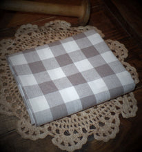 Load image into Gallery viewer, Homespun Fabric~Magnolia Gray Buffalo Check Homespun Fabric by the Yard~Primitive~Farmhouse~Rustic~Raggy Quilt Fabric~Garlands~Wreaths~Bows