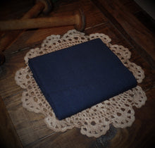 Load image into Gallery viewer, Homespun Fabric~Navy Homespun Fabric by the Yard~Primitive~Farmhouse~Rustic~Raggy Quilt Fabric~Garlands~Wreaths~Bows