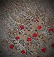 Load image into Gallery viewer, Primitive Rustic Farmhouse Christmas Reindeer Ornament~Rudolph Red Nose Sparkle~Lightly Scented Cinnamon Ornies~Rustic Christmas Ornaments~~