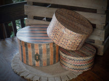 Load image into Gallery viewer, Rustic Primitive Farmhouse Aged Grungy Halloween Pantry Box Set~Primitive Halloween Bowl Fillers~Stacked Paper Mache Boxes~Rustic Fall Home