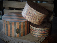 Load image into Gallery viewer, Rustic Primitive Farmhouse Aged Grungy Halloween Pantry Box Set~Primitive Halloween Bowl Fillers~Stacked Paper Mache Boxes~Rustic Fall Home