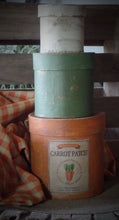 Load image into Gallery viewer, Primitive Easter Distressed Aged Grungy Nesting Pantry Boxes~Farmhouse Rustic Easter Stacking Boxes~Muted Orange~Sage~Cream~Carrot Patch