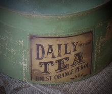 Load image into Gallery viewer, Primitive Distressed Aged Grungy Nesting Pantry Boxes~Farmhouse Rustic Stacking Kitchen Boxes~Muted Sage~Taupe~Cream~Grungy Pantry Labels