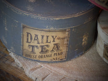 Load image into Gallery viewer, Primitive Distressed Aged Grungy Nesting Pantry Boxes~Farmhouse Rustic Stacking Kitchen Boxes~Muted Gray~Red~Cream~Grungy Pantry Labels