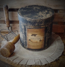 Load image into Gallery viewer, Primitive Distressed Aged Grungy Farmhouse Primitive Pig Pantry Box~Farmhouse Rustic Stacking Box~Black Distressed Aged Grungy Pantry Label~