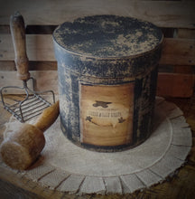 Load image into Gallery viewer, Primitive Distressed Aged Grungy Farmhouse Primitive Pig Pantry Box~Farmhouse Rustic Stacking Box~Black Distressed Aged Grungy Pantry Label~