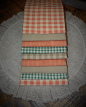 Load image into Gallery viewer, Rustic Farmhouse Easter Homespun Fabric Strips~Carrot Patch Collection~Garlands Wreaths Swags Bows~Primitive Tree~Rustic Easter Basket