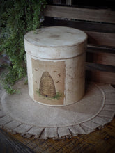 Load image into Gallery viewer, Primitive Distressed Aged Grungy Farmhouse Primitive Beehive Pantry Box~Farmhouse Rustic Stacking Box~Distressed Aged Grungy Pantry Label~