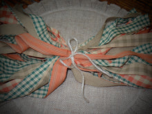 Load image into Gallery viewer, Primitive Homespun Fabric~Carrot Patch Collection~Quarters~Samplers~Yards~Strips~Farmhouse~Quilting~Wreaths~Bows~Rustic Farmhouse Fabric