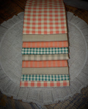 Load image into Gallery viewer, Primitive Homespun Fabric~Carrot Patch Collection~Quarters~Samplers~Yards~Strips~Farmhouse~Quilting~Wreaths~Bows~Rustic Farmhouse Fabric