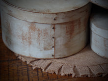 Load image into Gallery viewer, Primitive Distressed Aged Grungy Nesting Pantry Boxes~Farmhouse Rustic Kitchen Stacking Boxes~Marina Mist Pale Blue