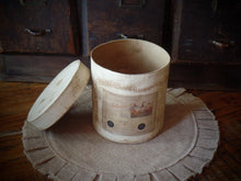 Load image into Gallery viewer, Primitive Distressed Aged Grungy Farmhouse Fall Truck Pantry Box~Farmhouse Rustic Stacking Box~Painted Grungy Pantry Label~