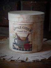 Load image into Gallery viewer, Primitive Distressed Aged Grungy Farmhouse Apple Cider Pantry Box~Farmhouse Rustic Stacking Box~Distressed Aged Grungy Pantry Label~