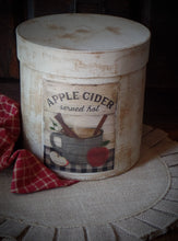 Load image into Gallery viewer, Primitive Distressed Aged Grungy Farmhouse Apple Cider Pantry Box~Farmhouse Rustic Stacking Box~Distressed Aged Grungy Pantry Label~