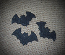 Load image into Gallery viewer, Primitive Rustic Farmhouse~Sparkle Halloween Black Bat Bowl Fillers~Lightly Cinnamon Scented Salt Dough~Farmhouse Halloween Home Decor~