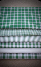 Load image into Gallery viewer, Primitive Homespun Fabric~Shamrock Collection~Quarters~Samplers~Yards~Strips~Farmhouse~Rag Quilting~Wreaths~Bows~Rustic Cotton Fabric