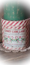 Load image into Gallery viewer, Primitive Distressed Aged Grungy Christmas Nesting Pantry Boxes~Farmhouse Rustic Stacking Boxes~Red Candy Cane Stripe~Green Bows~Peppermint~