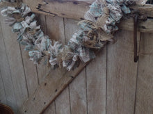 Load image into Gallery viewer, Farmhouse Beach Glass Burlap Lighted Rag Garland